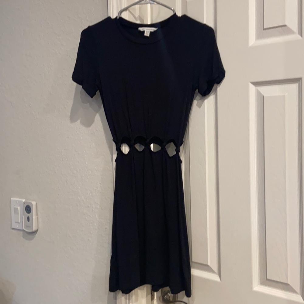 Black cut out  tshirt dress